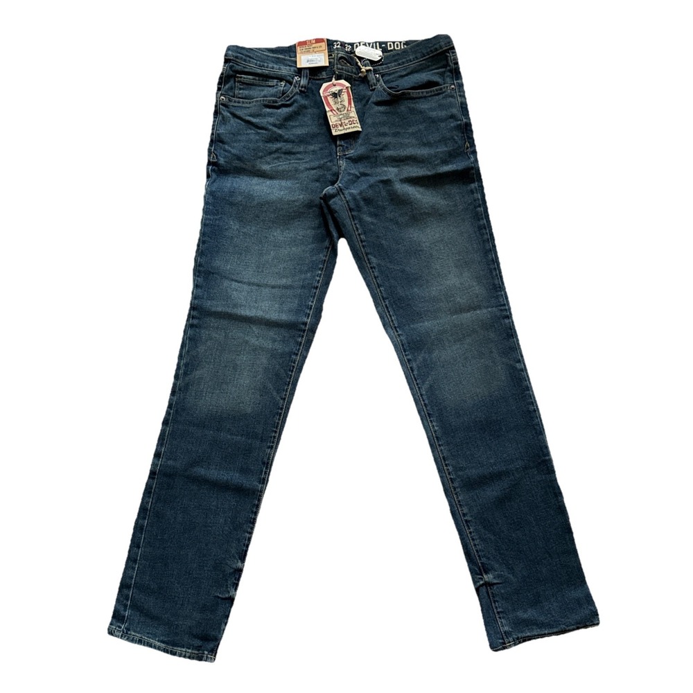 Devil Dog Dungarees Slim Jeans Men's 32x32 Medium Wash NWT